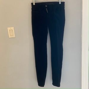 J Brand corduroy black skinny jeans